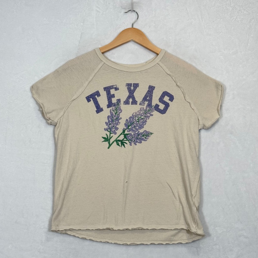 We The Free Beige Texas Bluebonnet Graphic Tee XS